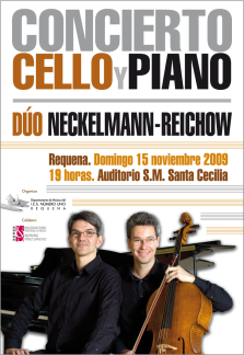 Duo Neckelmann-Reichow, concierto Auditorio SM Santa Cecilia, Domingo 15 noviembre 2009, 19 horas, cartel